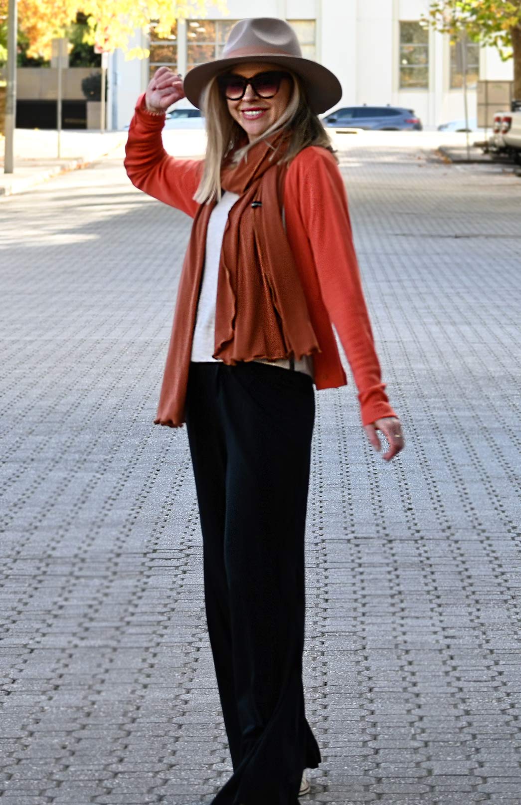 Black Women's Merino Wool Palazzo Pants