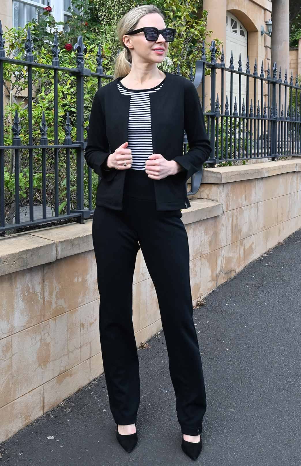 Black Women's Merino Wool Heavyweight Paris Jacket