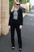 Black Women&#39;s Merino Wool Straight Leg Pants (Heavyweight 360g Fabric)
