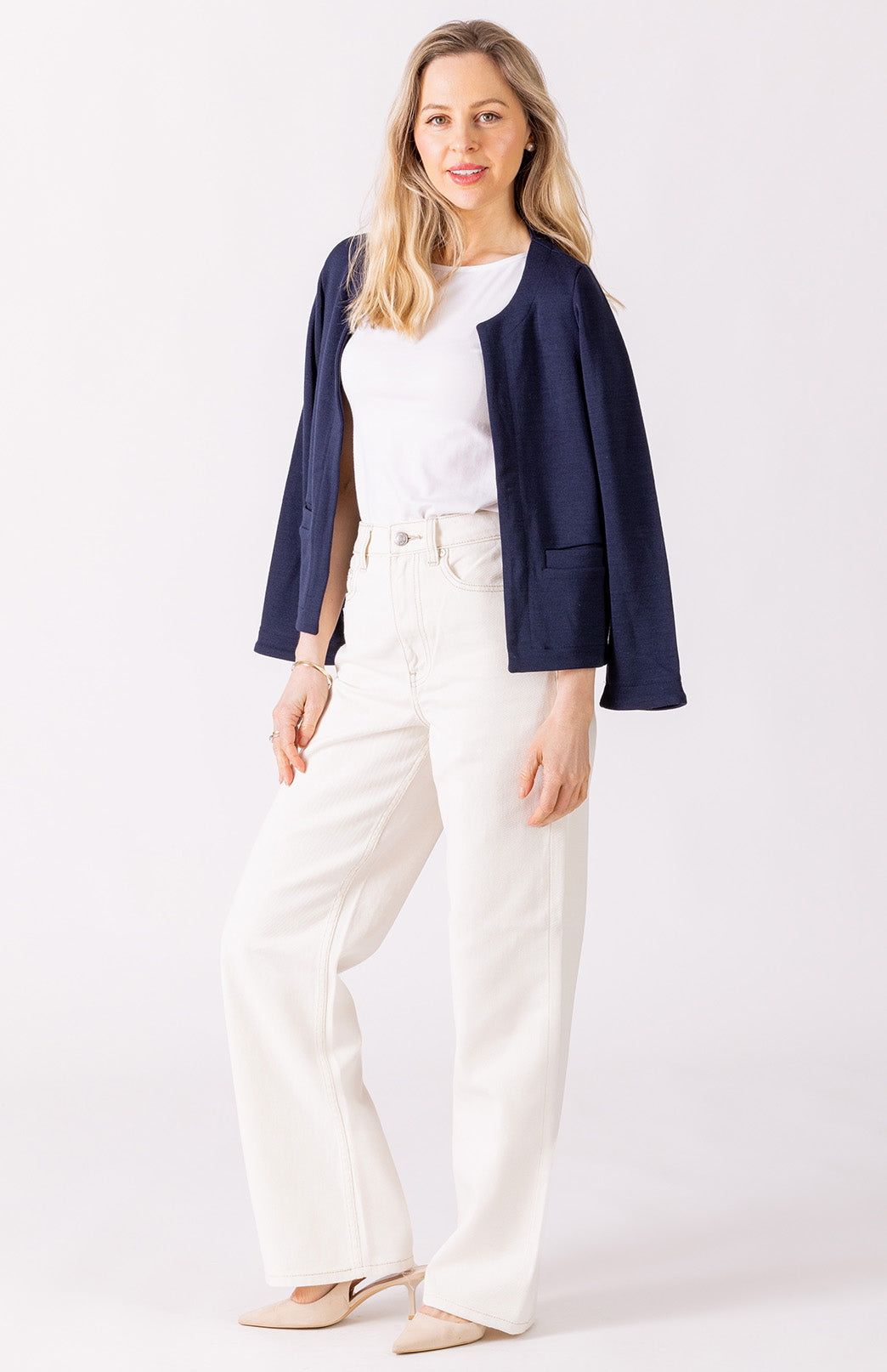 Oatmeal Marl Women&#39;s Merino Wool Heavyweight Paris Jacket
