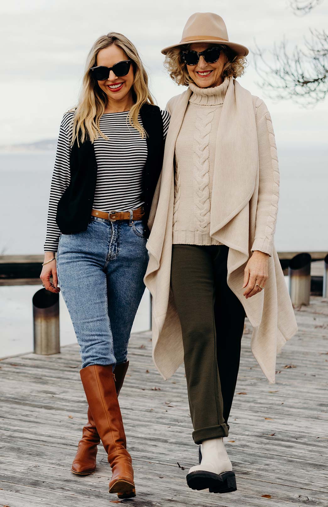 Oatmeal Marl Women's Merino Wool Sleeveless Wrap