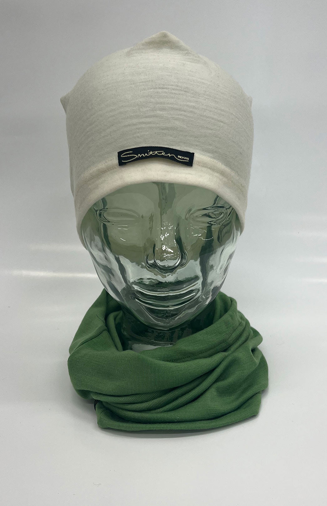 Pistachio Green Unisex Merino Wool Thermal Neck Warmer Neck Gaiter