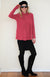 Raspberry Pink Women&#39;s Merino Wool Mini Drape Cardigan
