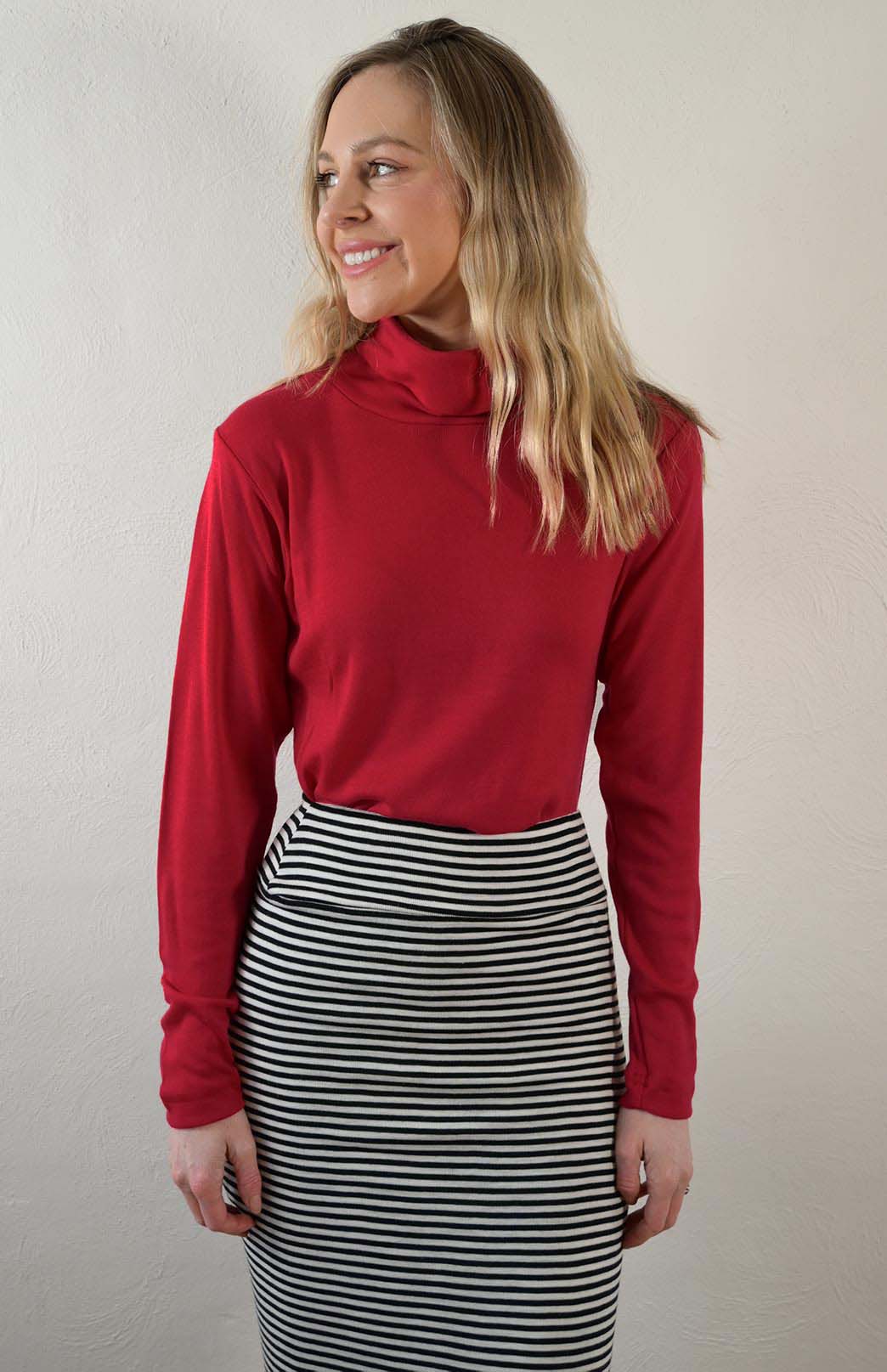 Chilli Red Women's Merino Wool Long Sleeve Top