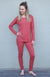 Raspberry Marl Women&#39;s Merino Wool &amp;amp; Bamboo Blend Long Sleeved Winter Pyjama Set
