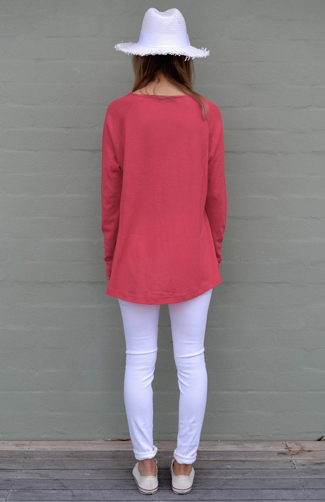 Rana Top Women's Merino Wool Long Sleeve Top with Raglan Sleeves