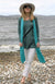 Sage Green Women&#39;s Merino Wool Long Sleeve Top with Raglan Sleeves

