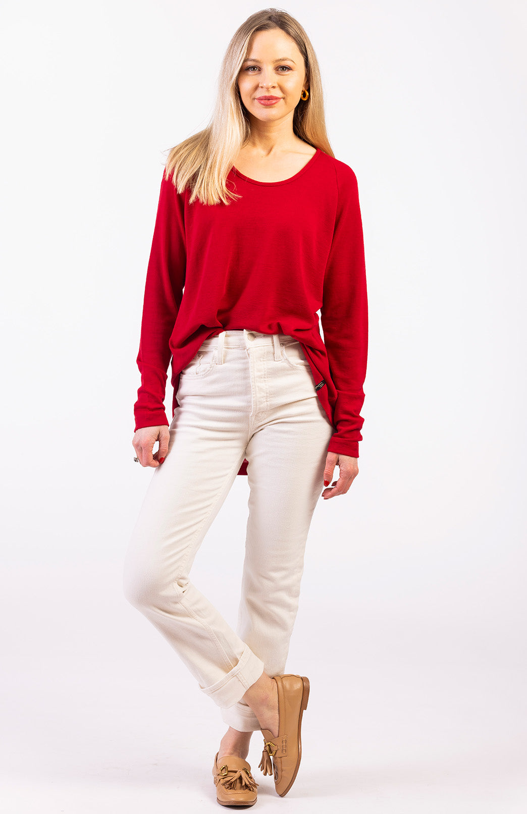 Rana Top Women's Merino Wool Long Sleeve Top with Raglan Sleeves
