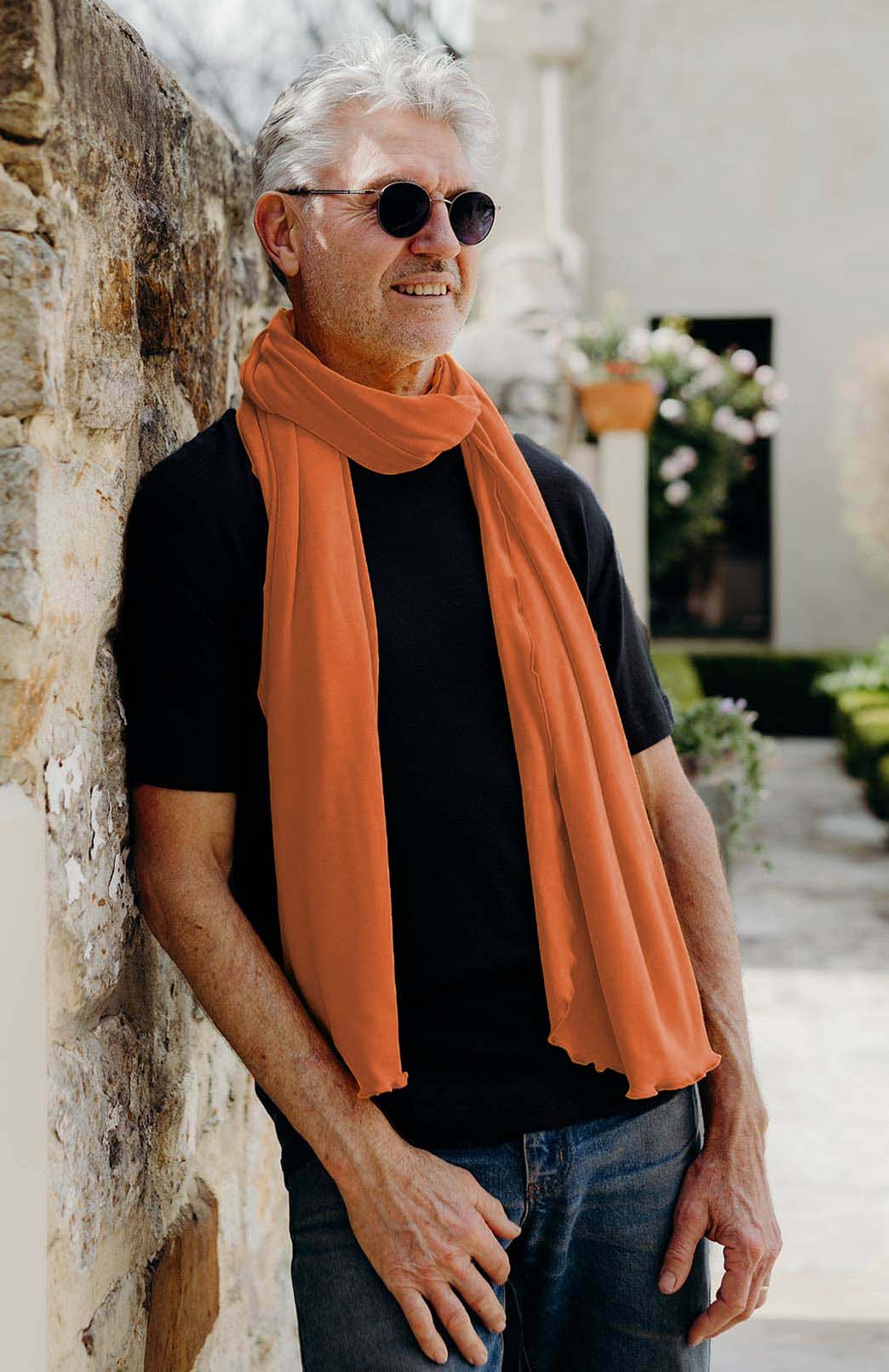 Our model wearing Luxury Scarf
