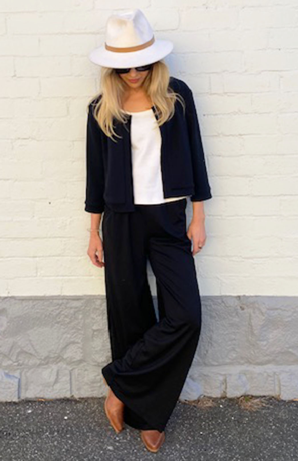 Black & Ivory Leopard Women's Merino Wool Reversible Crop Coco Jacket