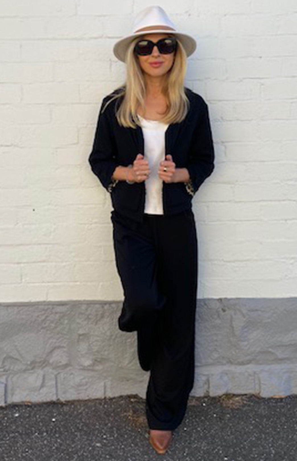 Black & Ivory Leopard Women's Merino Wool Reversible Crop Coco Jacket