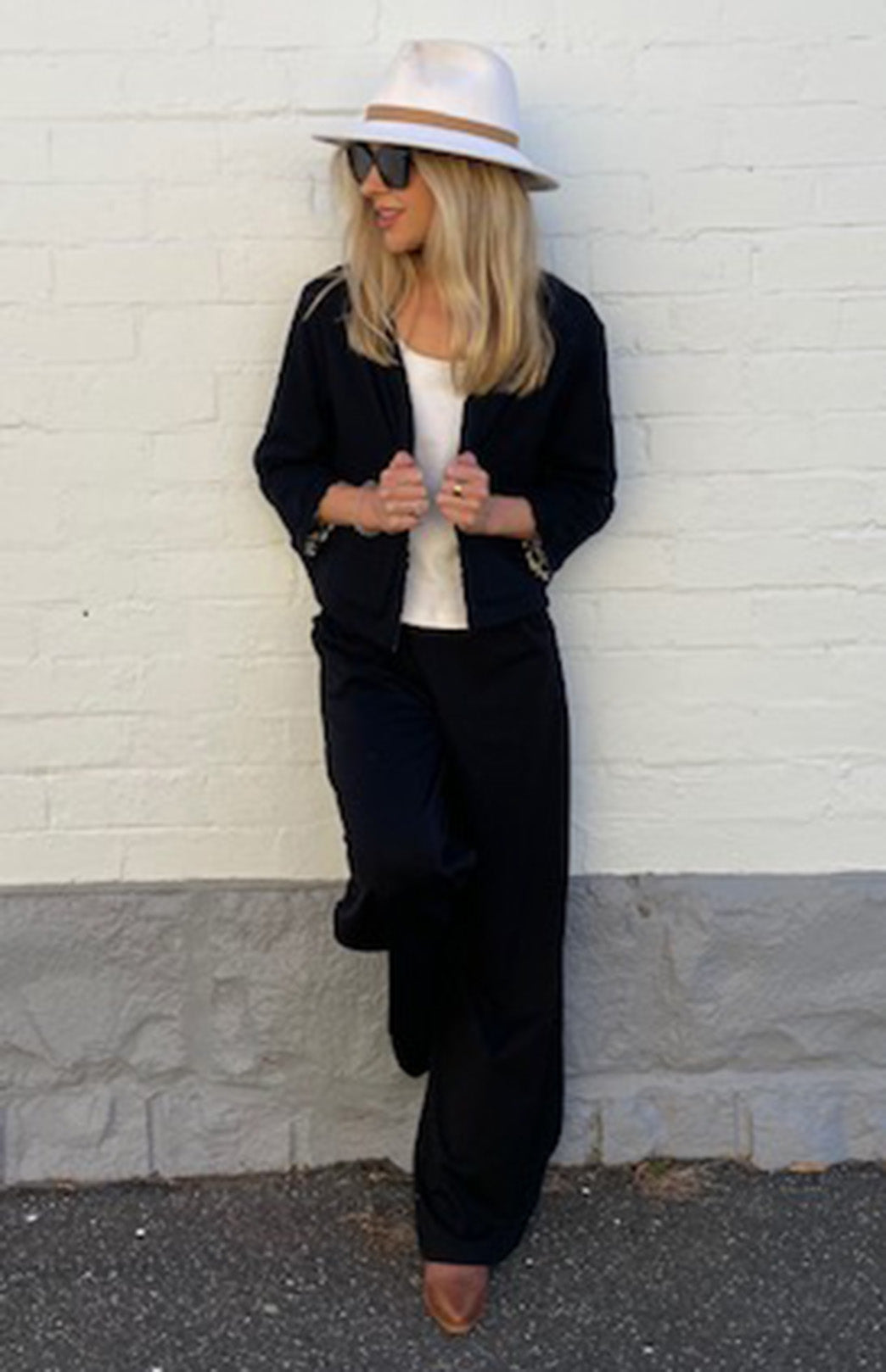 Black & Ivory Leopard Women's Merino Wool Reversible Crop Coco Jacket