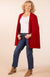 Chilli Red Women&#39;s Merino Wool Cape with open waistcoat 
