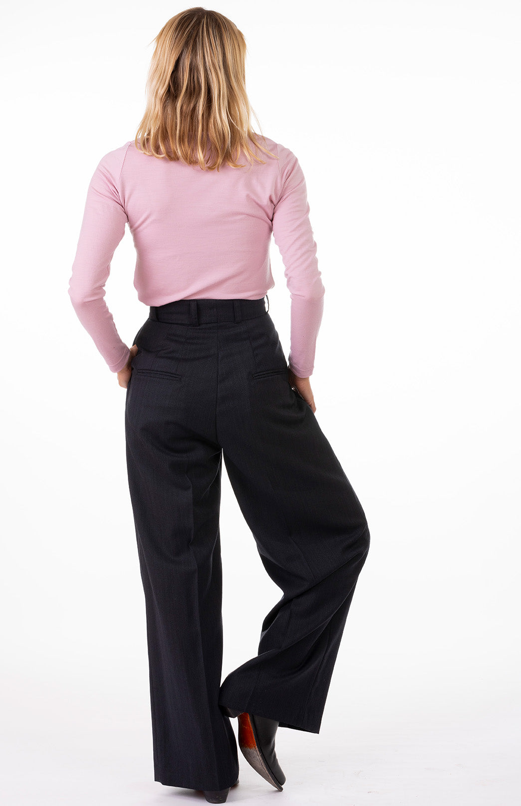 Dusty Pink Women's Merino Wool Long Sleeve Fashion &amp; Layering Top