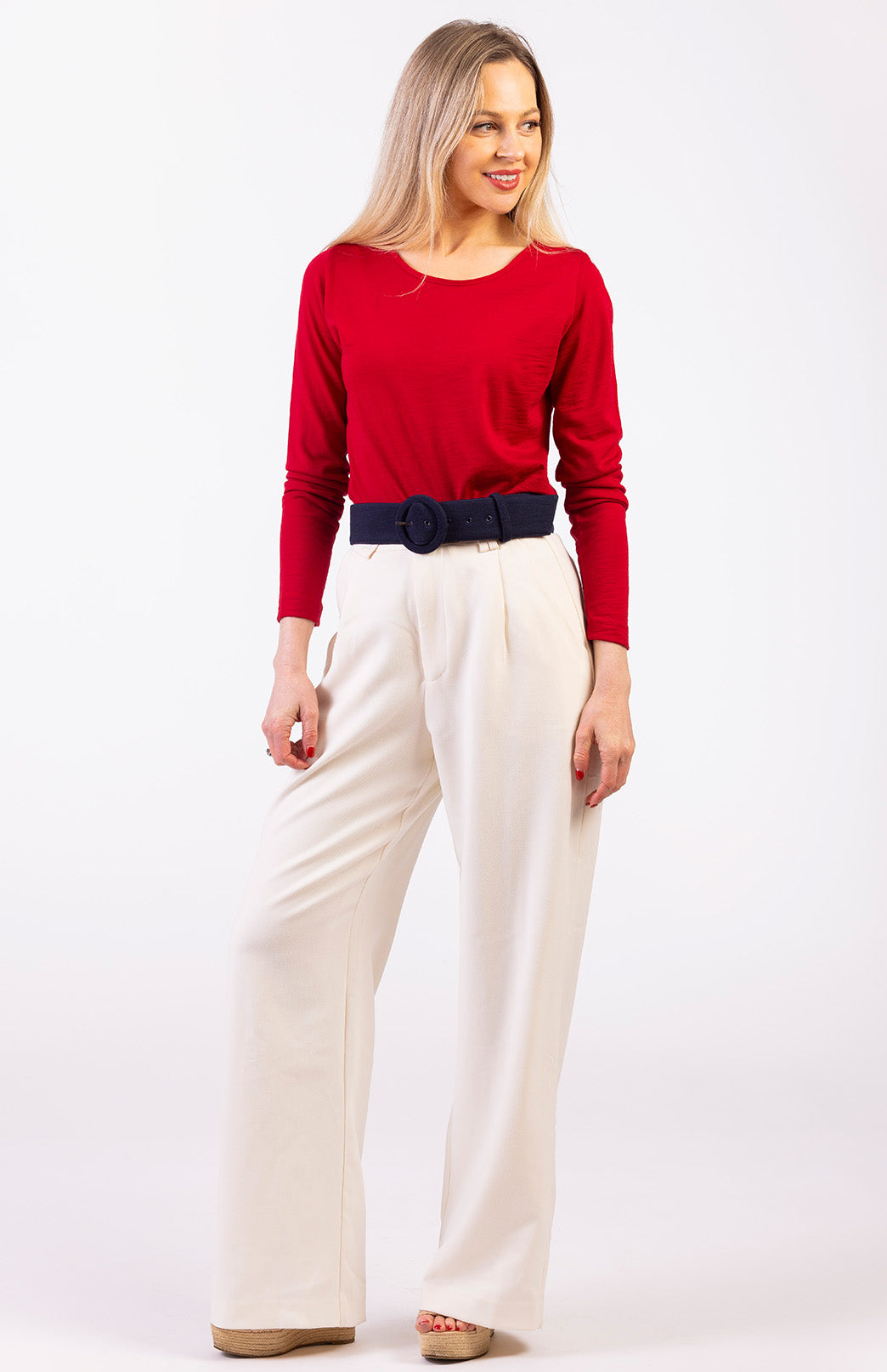 Chilli Red Women&#39;s Merino Wool Long Sleeve Fashion &amp;amp; Layering Top
