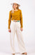 Dark Mustard Women&#39;s Merino Wool Long Sleeve Fashion &amp;amp; Layering Top
