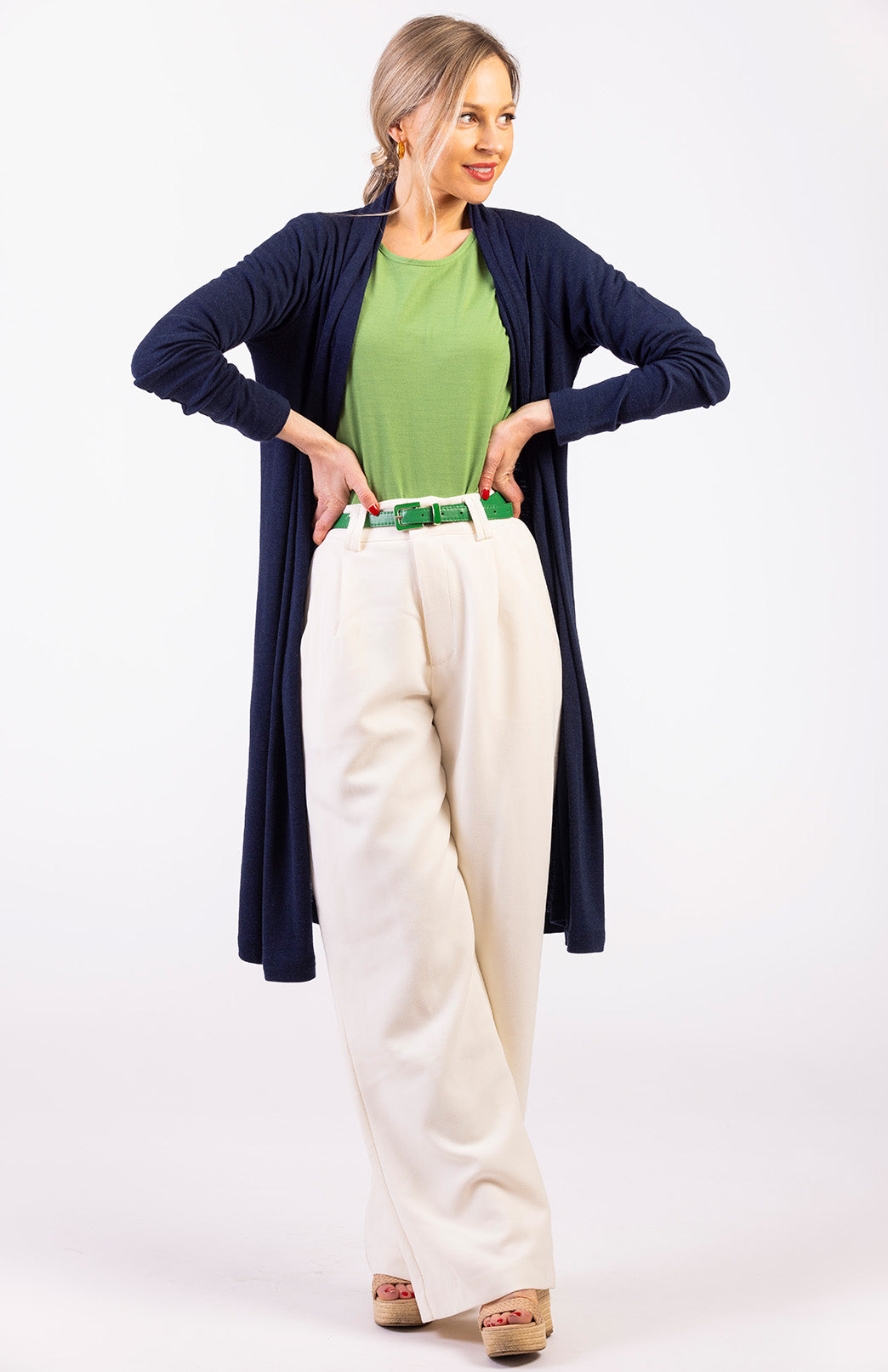 Pistachio Green Women's Merino Wool Long Sleeve Fashion &amp; Layering Top