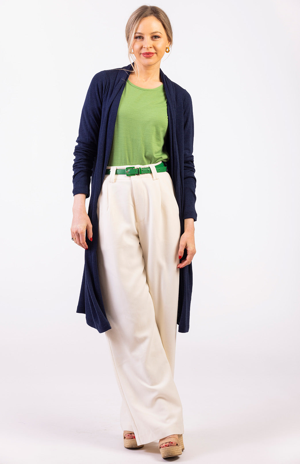 Pistachio Green Women's Merino Wool Long Sleeve Fashion &amp; Layering Top