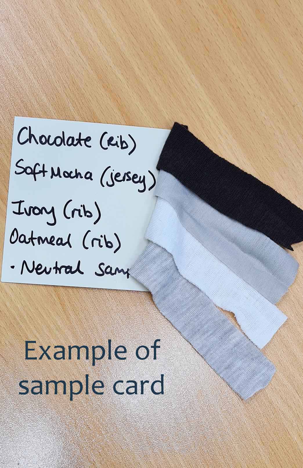 Add your colour/fabric choices in the box above Smitten Merino Samples - choose your own fabrics &amp; colours 