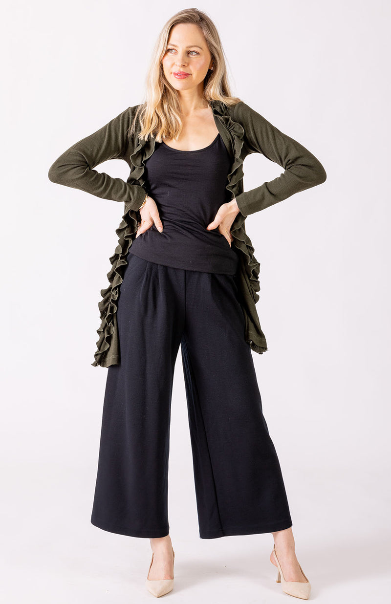 BIANCA SUPERFINE MERINO WOOL WIDE LEG PANT main image 0