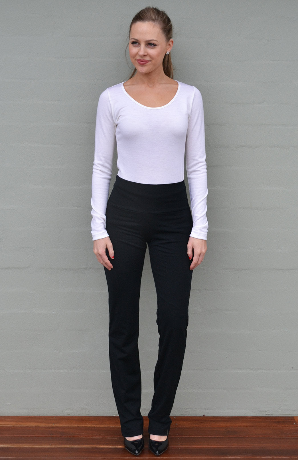 Ivory Women's Merino Wool Long Sleeve Fashion &amp; Layering Top