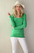 Kelly Green Women&#39;s Merino Wool Long Sleeve Fashion &amp;amp; Layering Top
