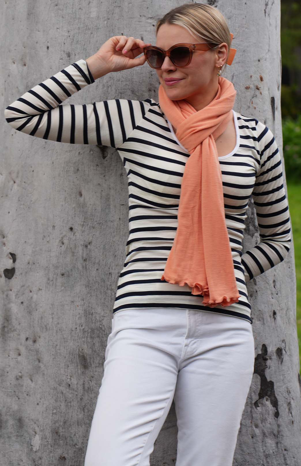 Peach Guava Women's Merino Wool Luxury Scarf