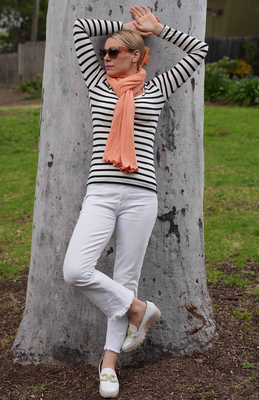 Peach Guava Women's Merino Wool Luxury Scarf