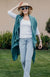 Sage Green Women&#39;s Merino Wool 220g Rib Sleeveless Wrap
