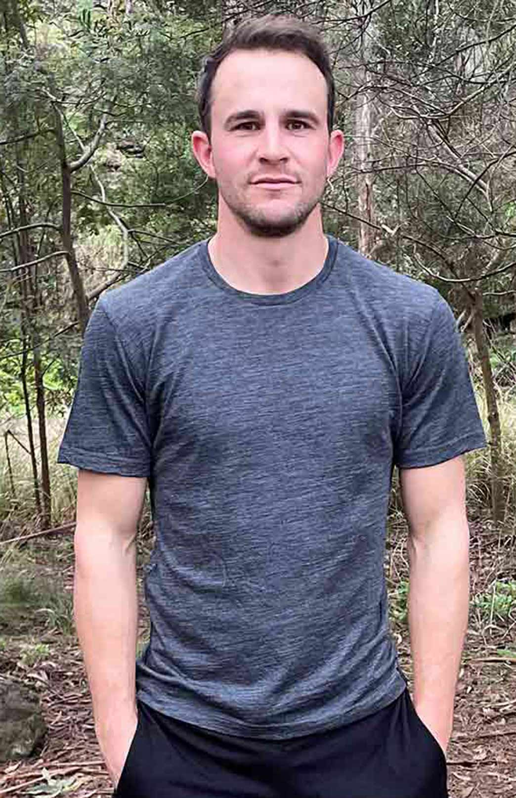 Charcoal Marl Men's Merino Wool T-Shirt