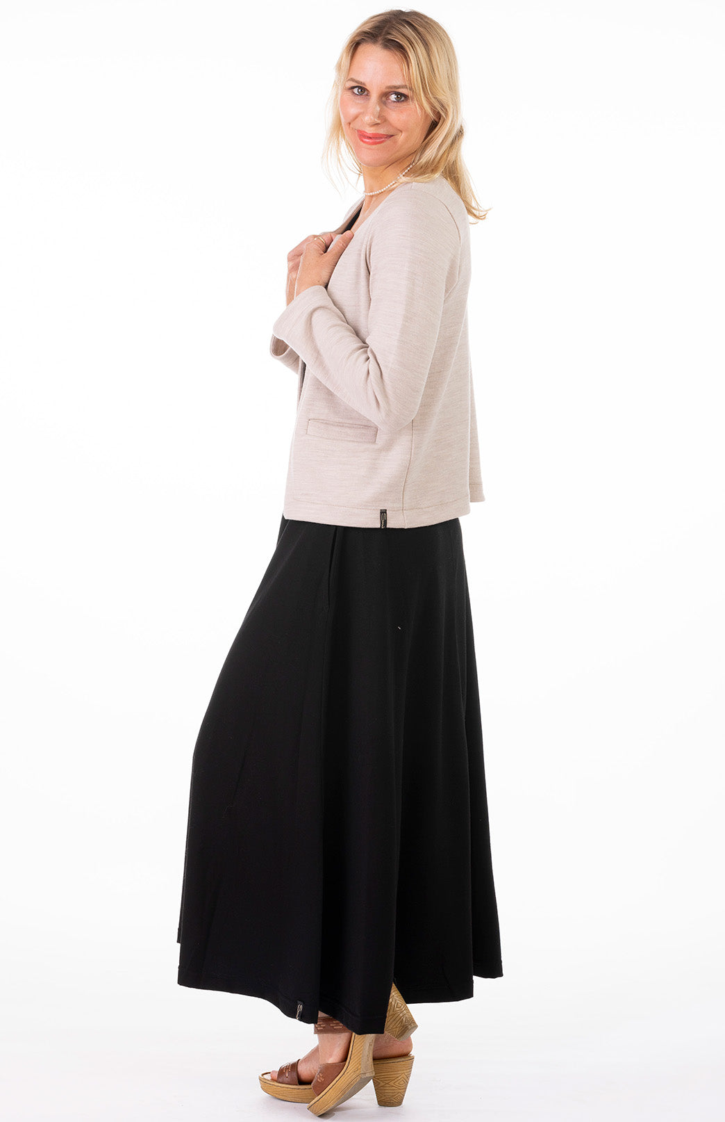 Oatmeal Marl Women's Merino Wool Heavyweight Paris Jacket