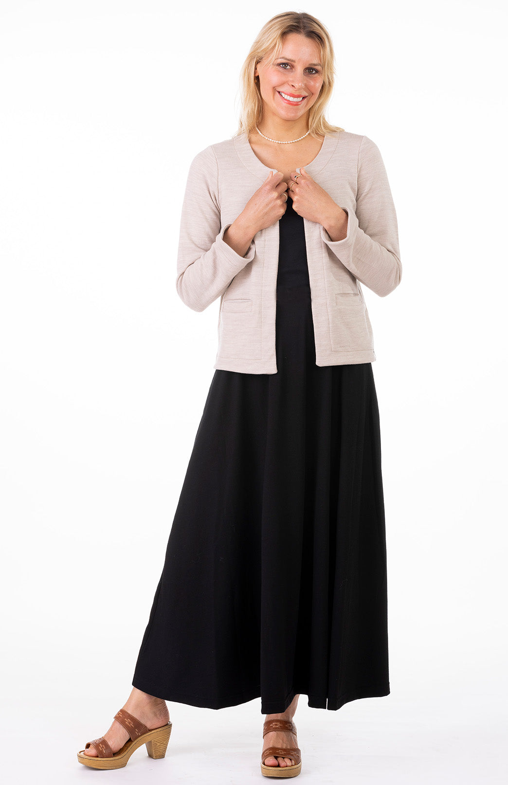 Oatmeal Marl Women's Merino Wool Heavyweight Paris Jacket