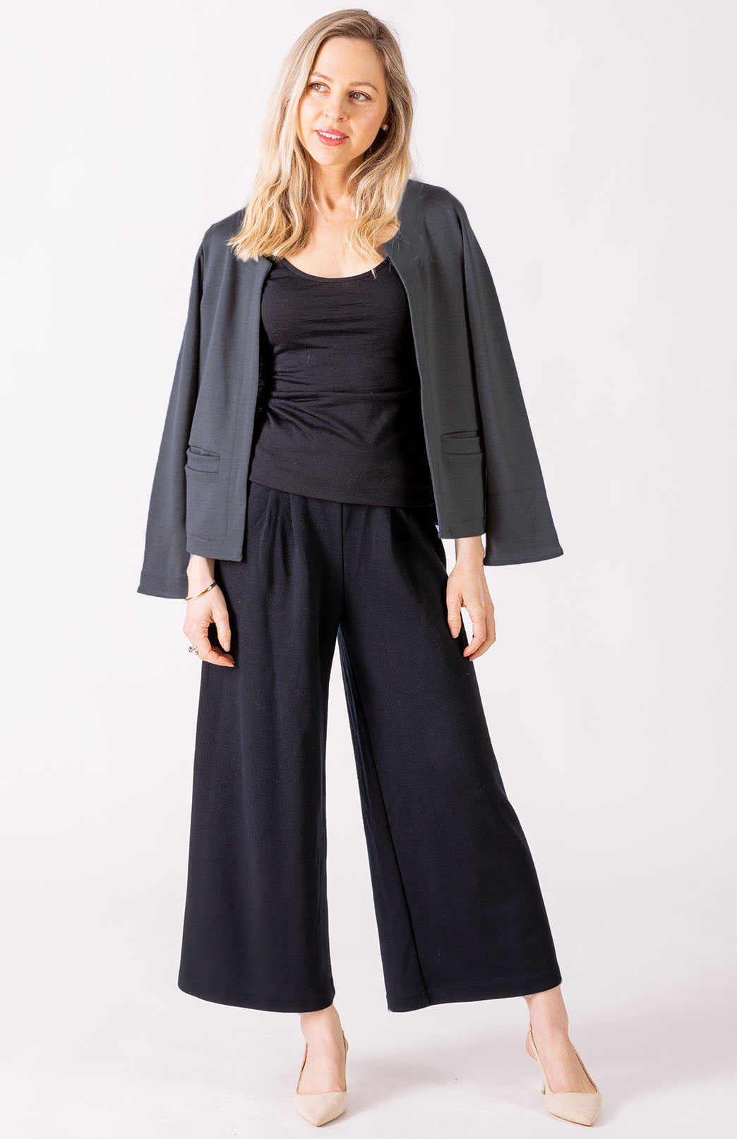 Steel Grey Women's Merino Wool Heavyweight Paris Jacket