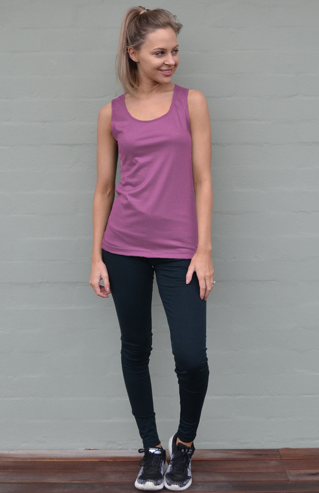 Damson Fig Women's Merino Wool Sleeveless Top
