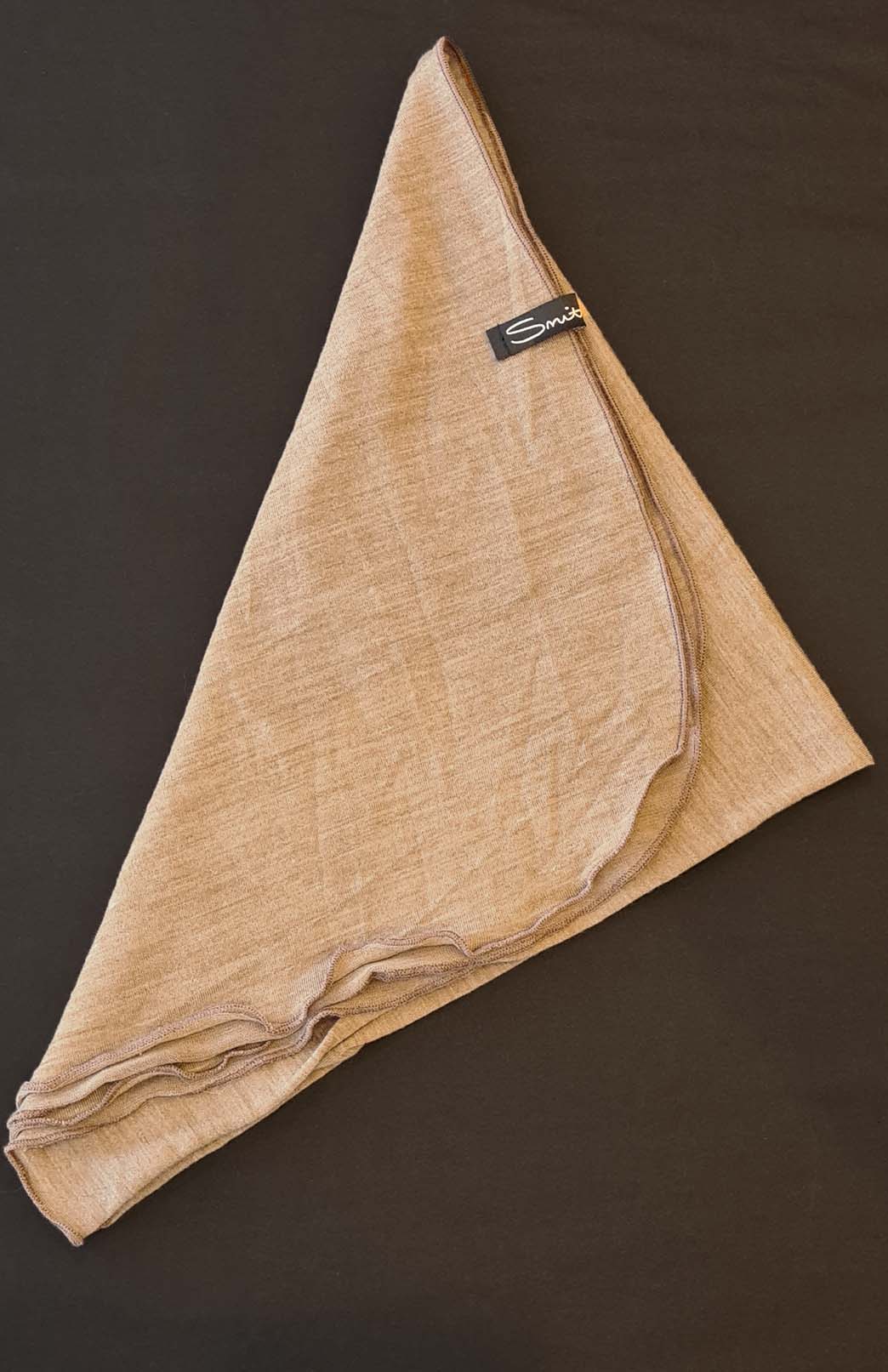 Gold Marl Unisex Superfine Merino Wool Bandanna Square Neck Tie 