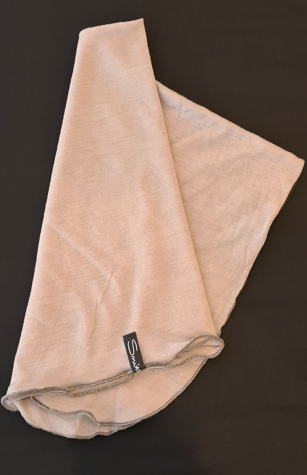 Soft Latte Unisex Superfine Merino Wool Bandanna Square Neck Tie 