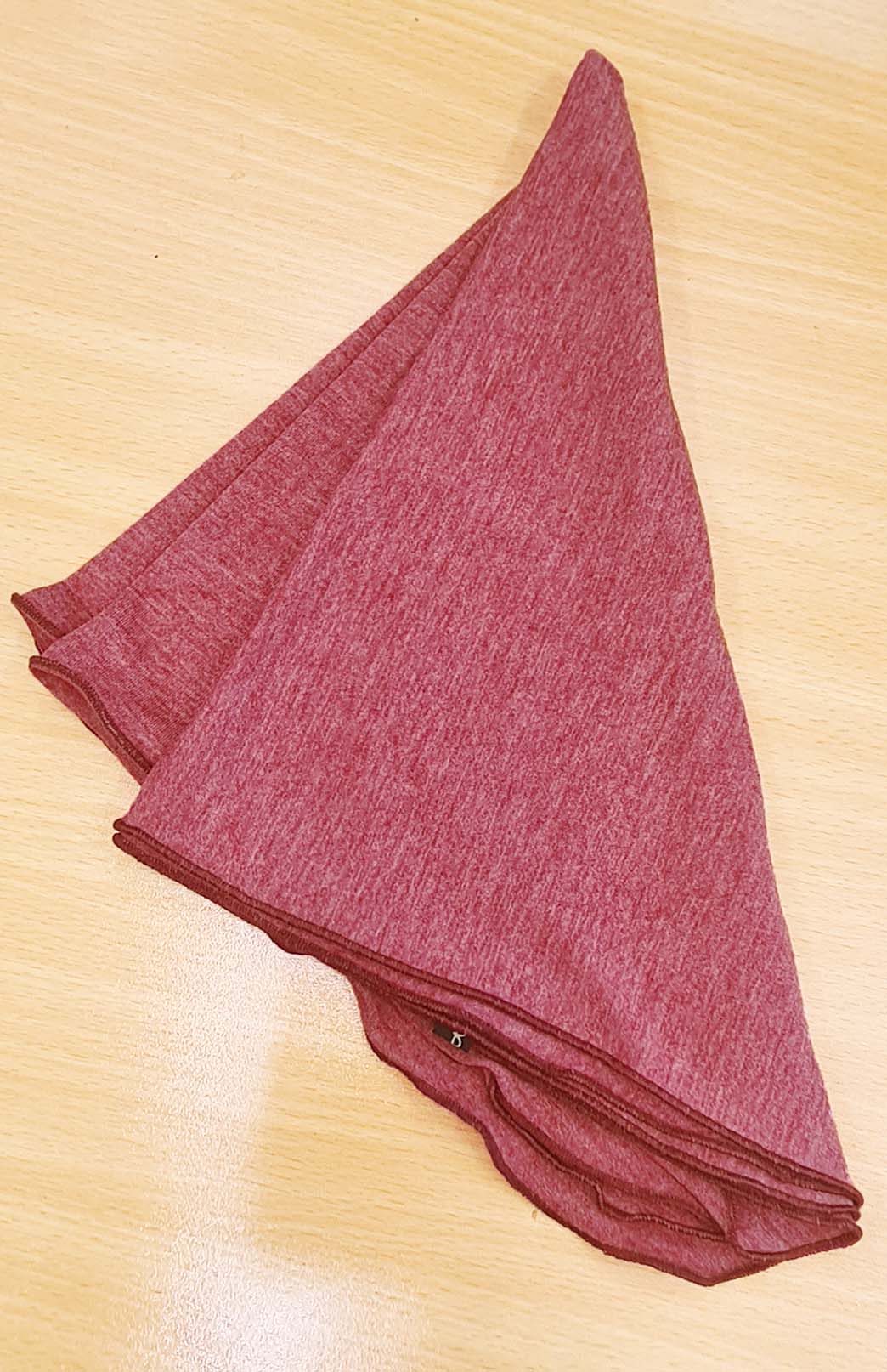 Raspberry Marl Unisex Superfine Merino Wool Bandanna Square Neck Tie 