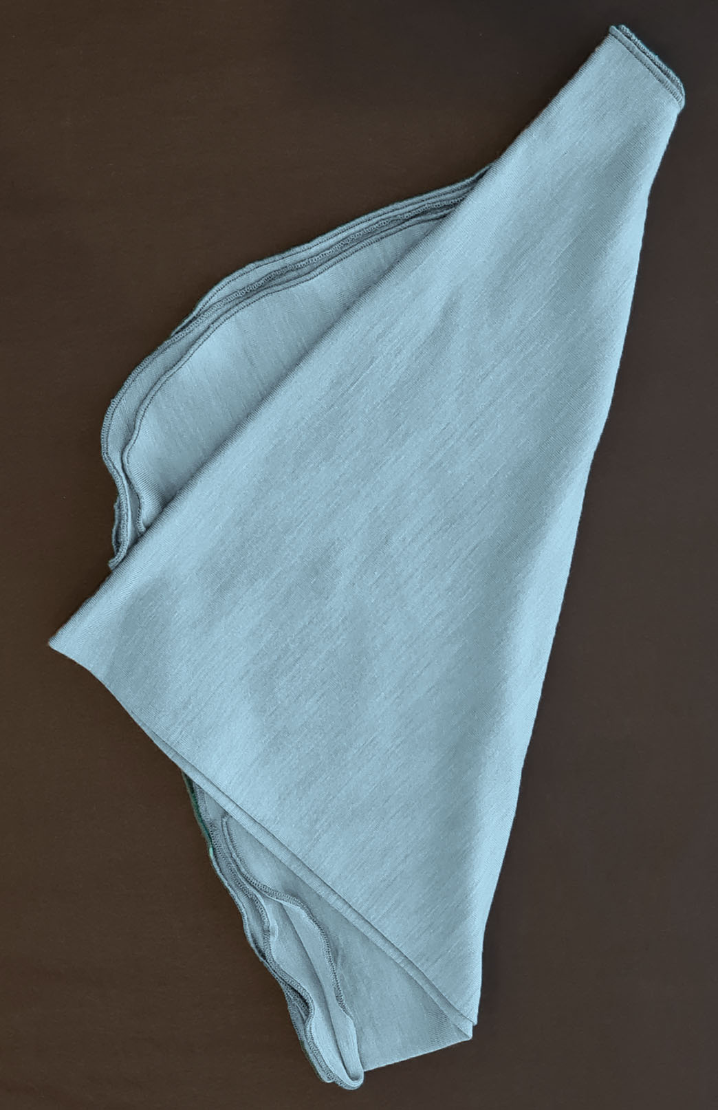 Seafoam Green Unisex Superfine Merino Wool Bandanna Square Neck Tie 
