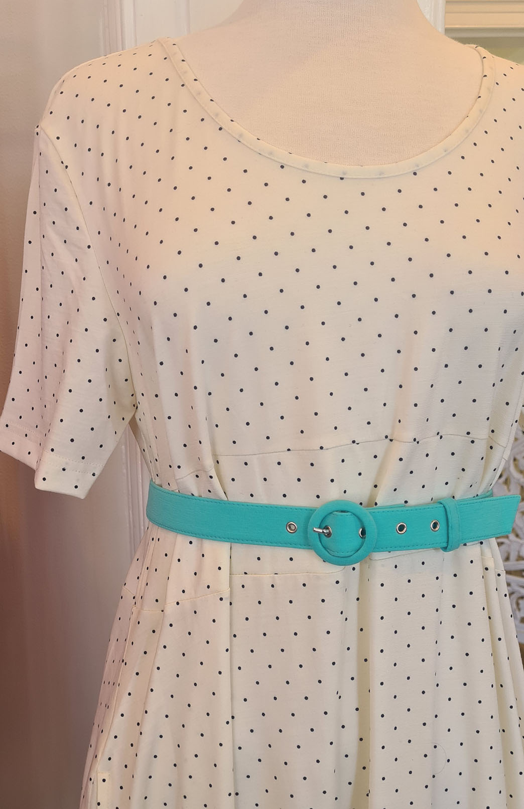 Turquoise (2.5cm wide) Merino Wool Belt with buckle