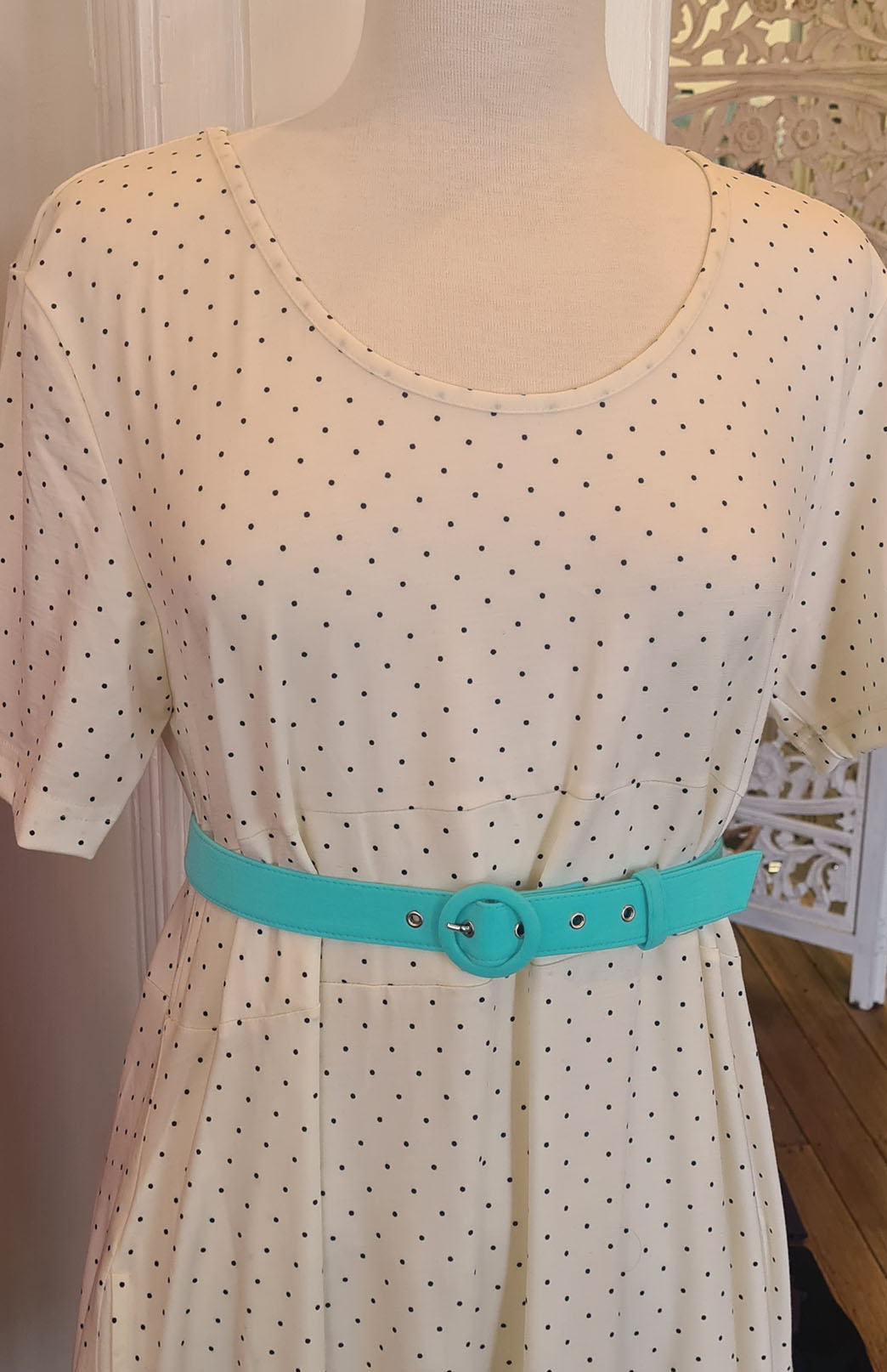 Turquoise (2.5cm wide) Merino Wool Belt with buckle