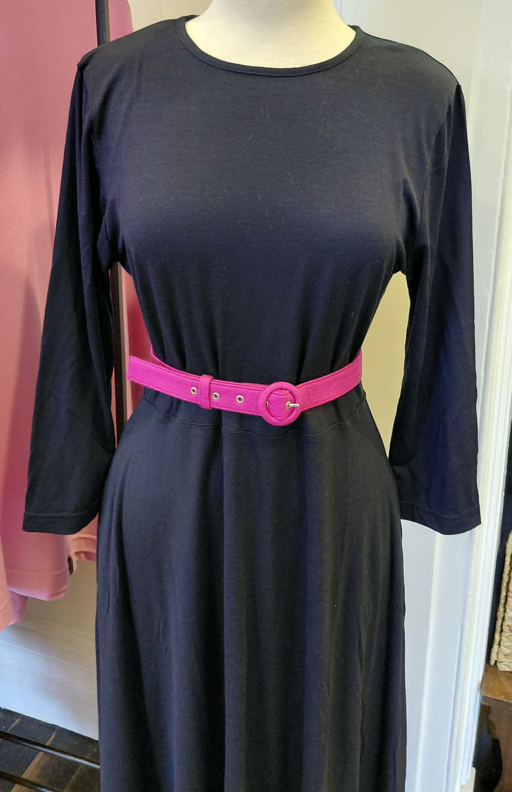 Fuchsia Pink (2.5cm wide) Merino Wool Belt with buckle
