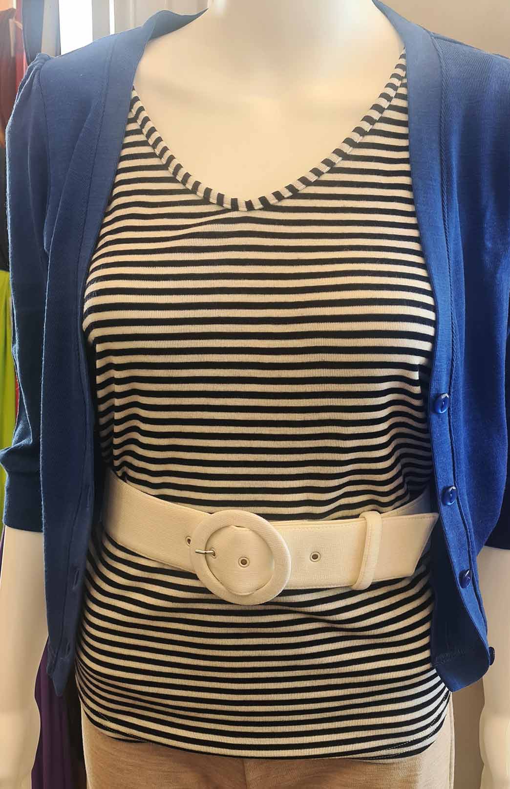 Ivory Merino Wool Belt with buckle