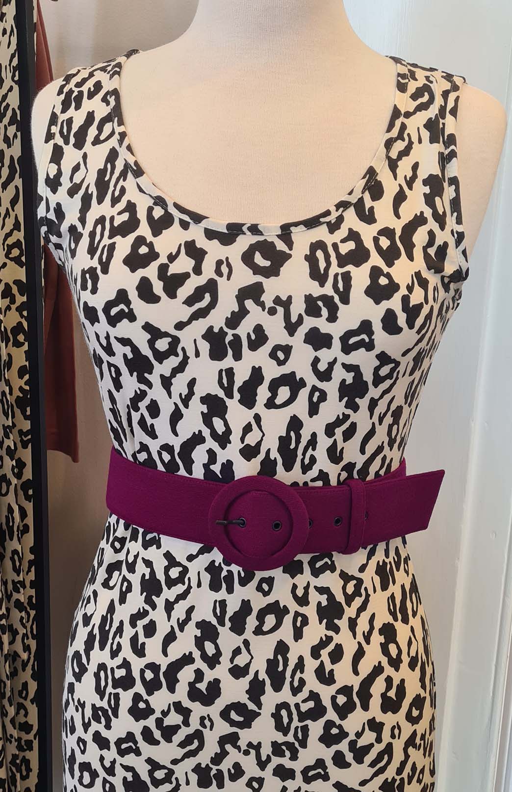 Magenta Merino Wool Belt with buckle