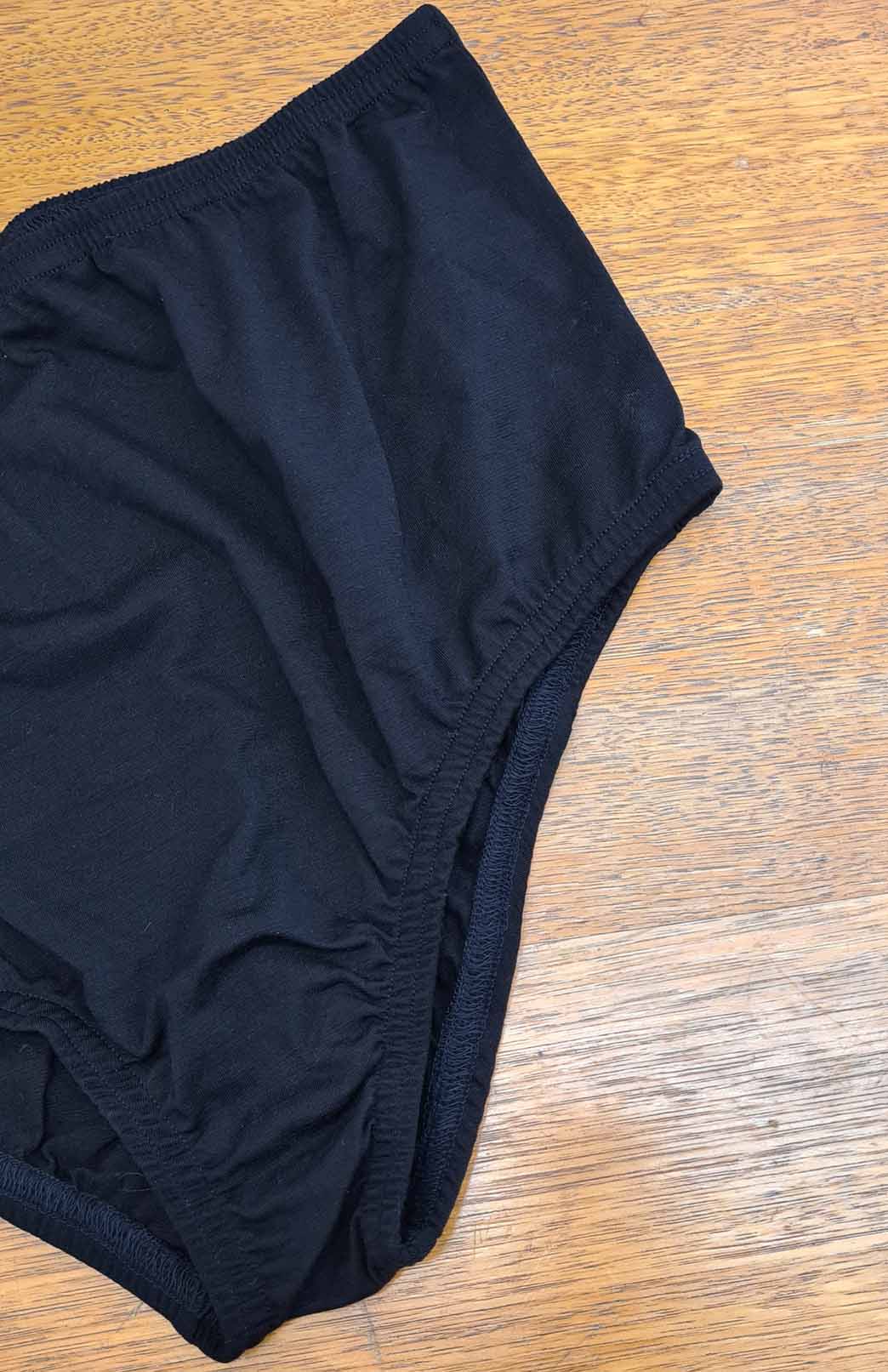 Black Women's Merino Wool Full Brief Underwear