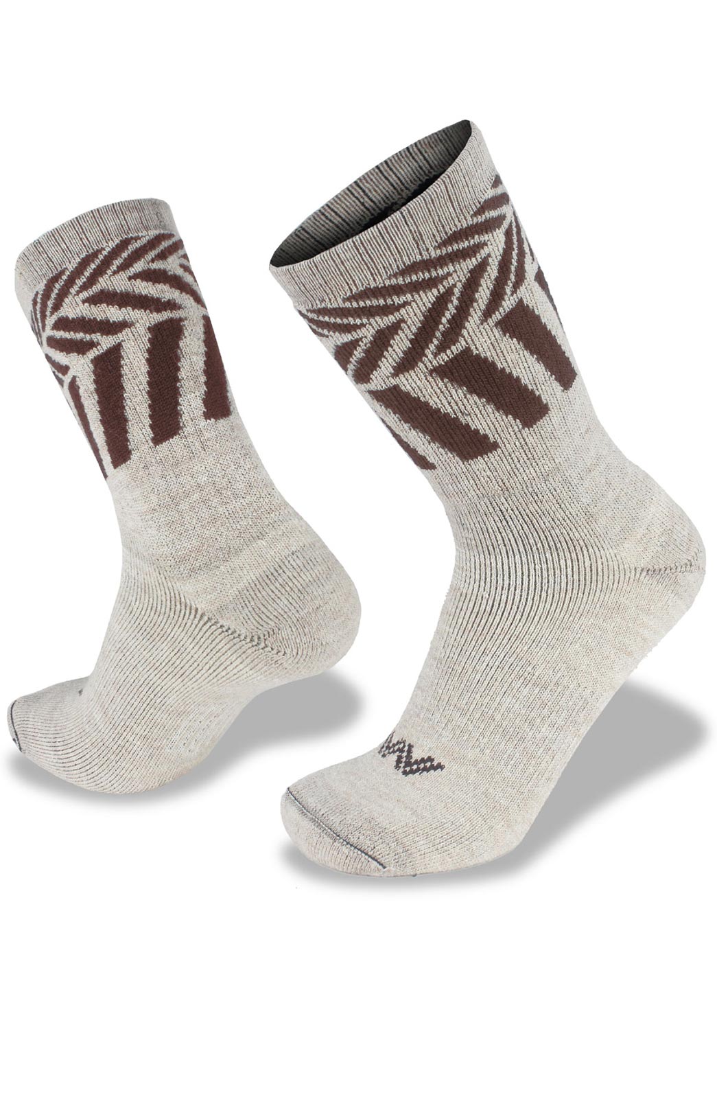Oatmeal Chocolate Unisex Merino Wool Hiker Socks