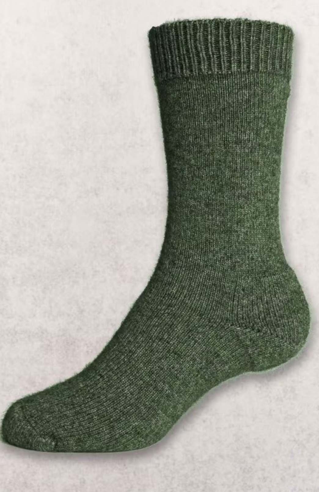 Forest Green Unisex Merino Wool and Possum Blend Thermal Socks
