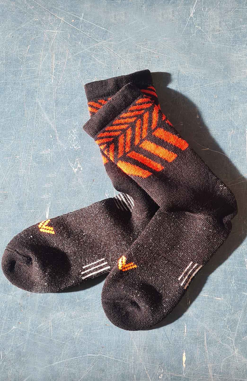 Aztec Black Unisex Merino Wool Hiker Socks