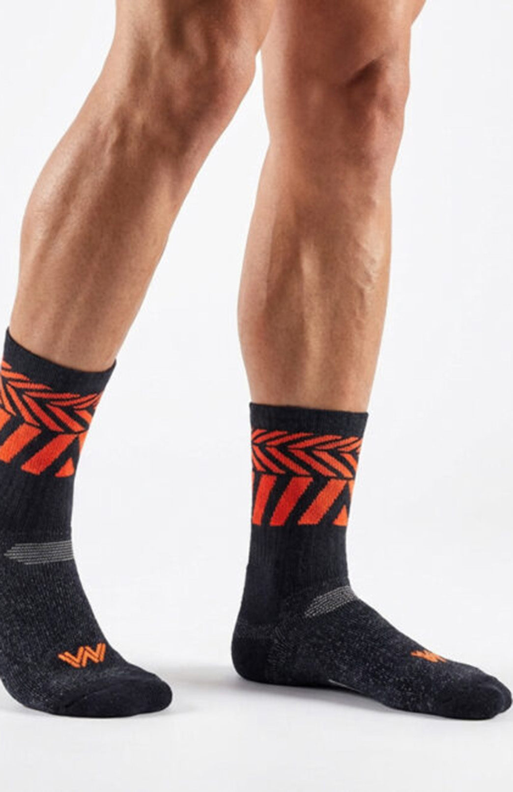 Aztec Black Unisex Merino Wool Hiker Socks