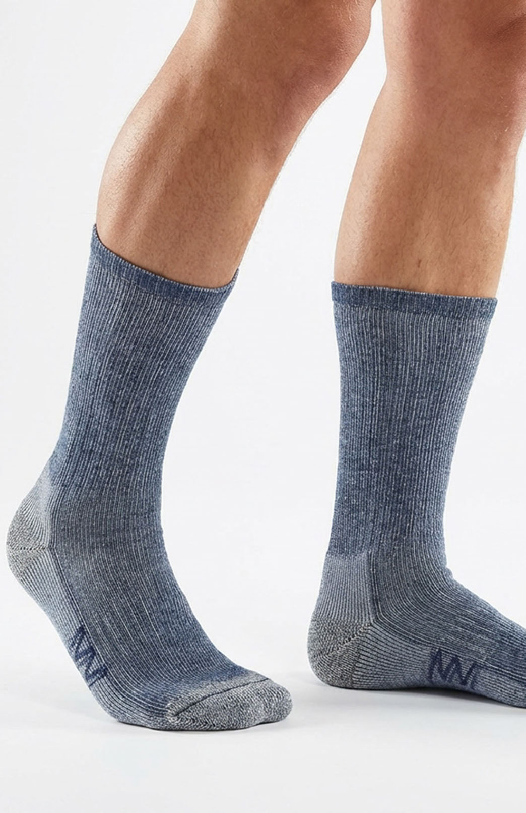 Navy Marl Unisex Merino Wool Hiker Socks
