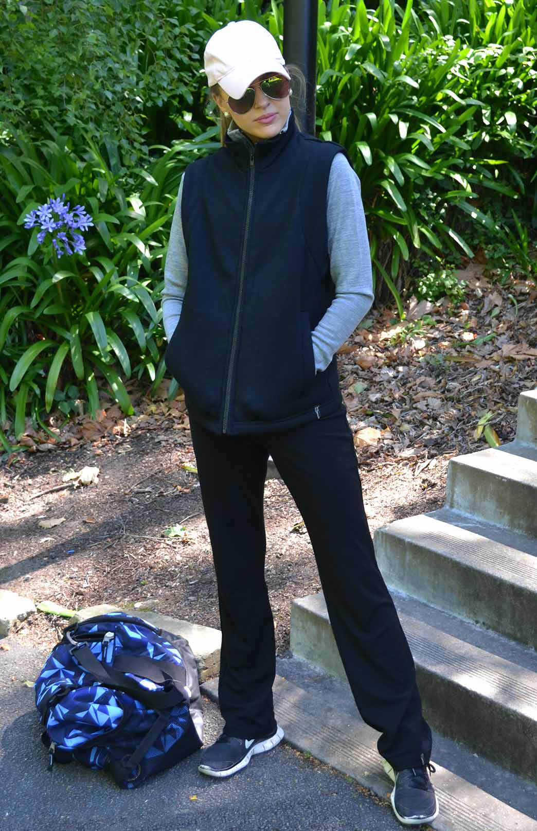 Black Women's Merino Wool Straight Leg Pants (Heavyweight 360g Fabric)